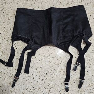 Black Satin Garter Belt